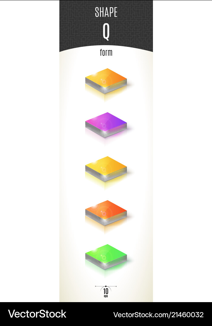 Q-Form 3D Modeling Shapes - Set vector image