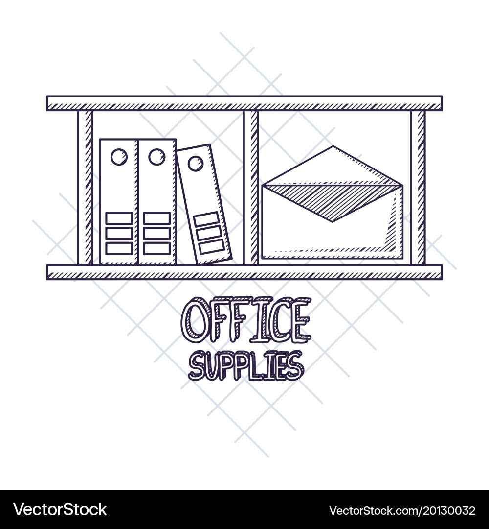 Shelf with document folders vector image
