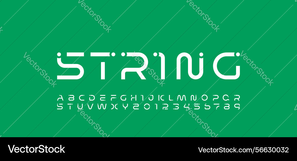 Technology font digital cyber alphabet with dots Technology font digital cyber alphabet with dots vector image