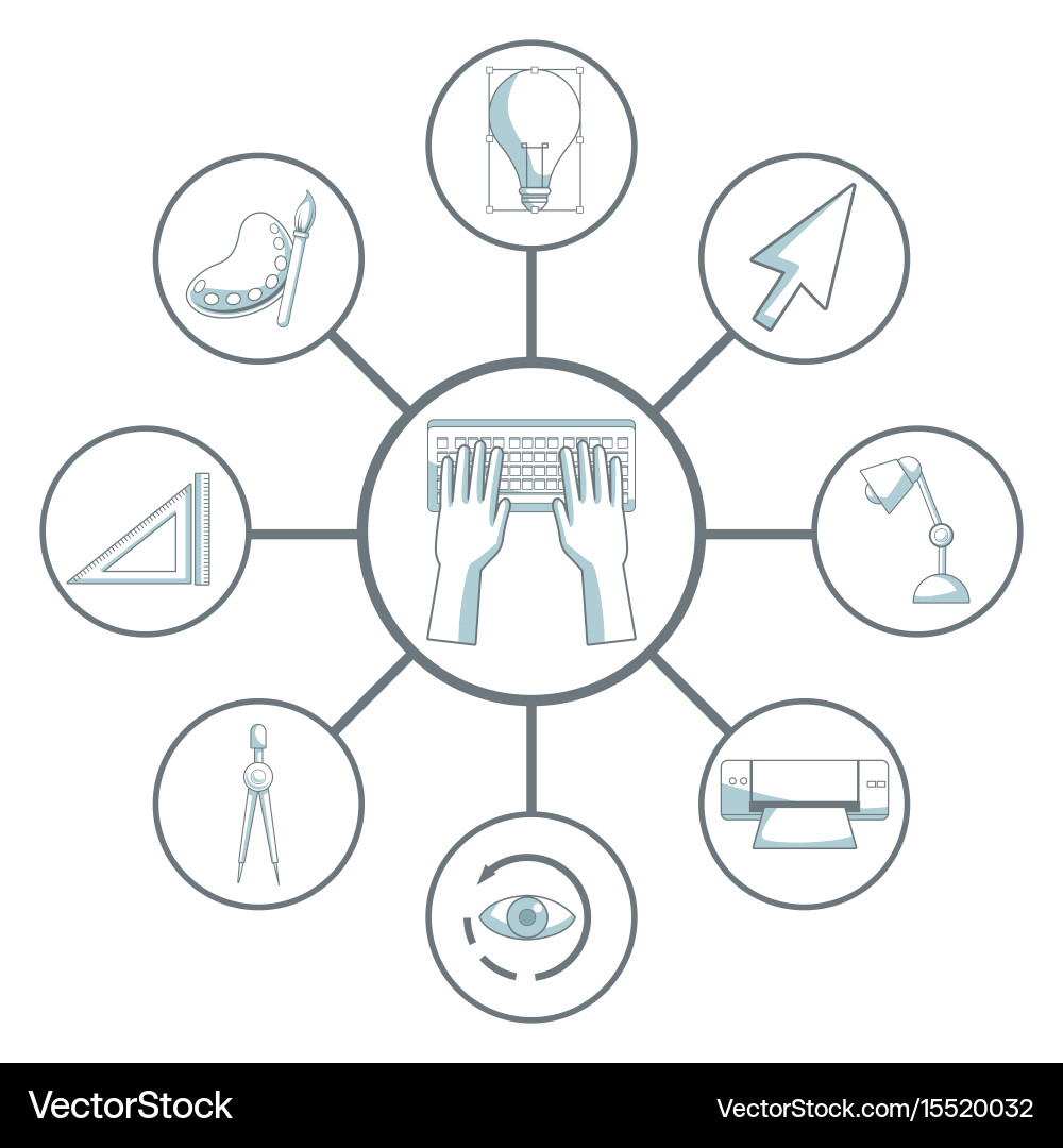 White background with silhouette color sections vector image