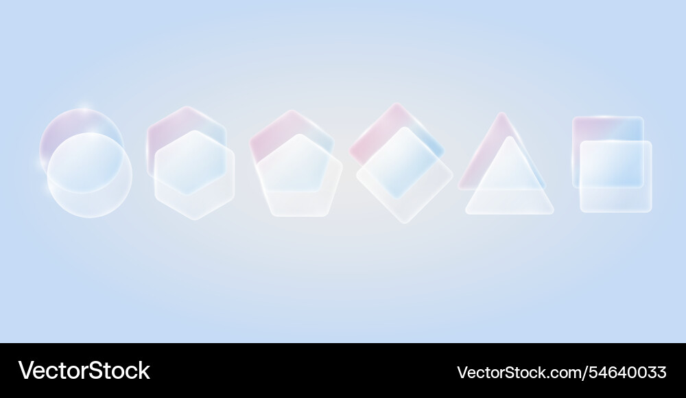 A set of simple geometric shapes in the style vector image