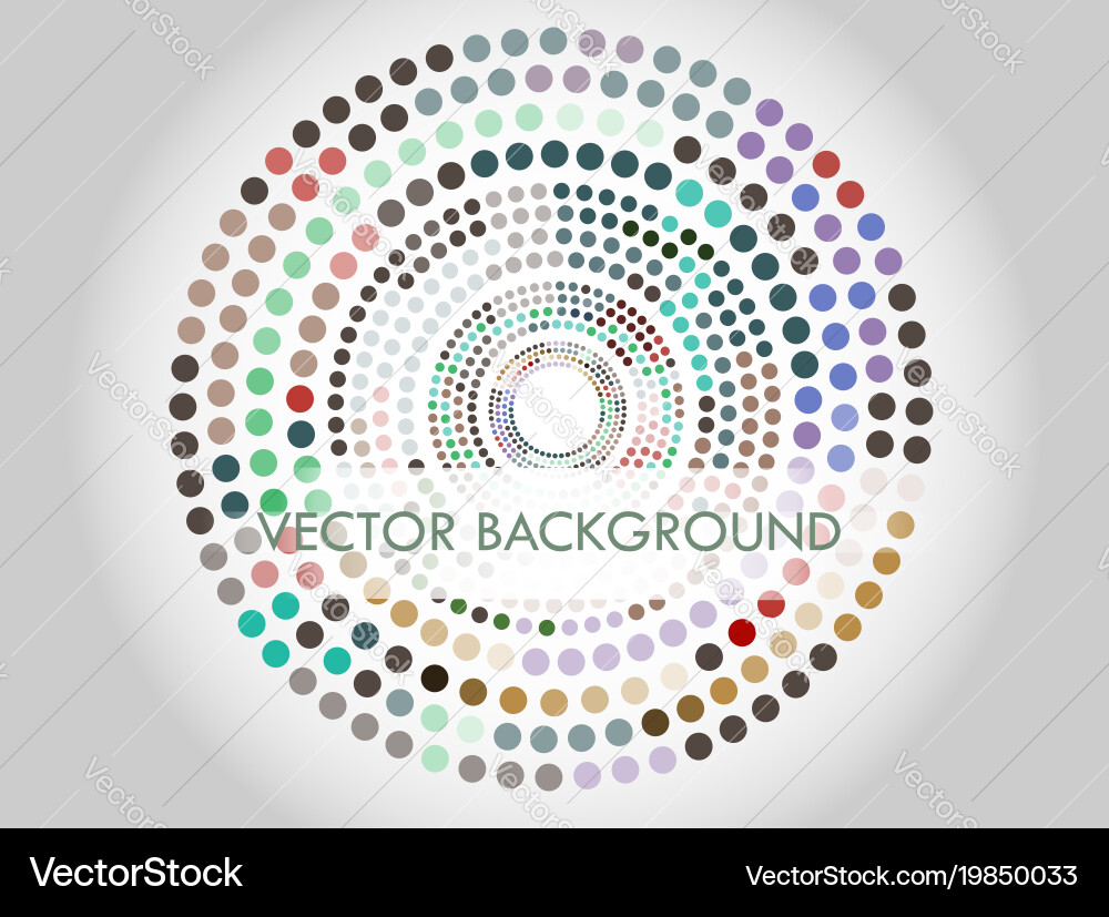Abstract Colorful Circles Pattern Vector Image