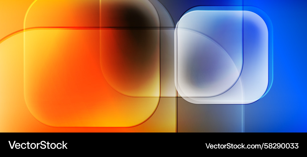 Abstract composition rounded squares overlap Abstract composition rounded squares overlap Vector Image
