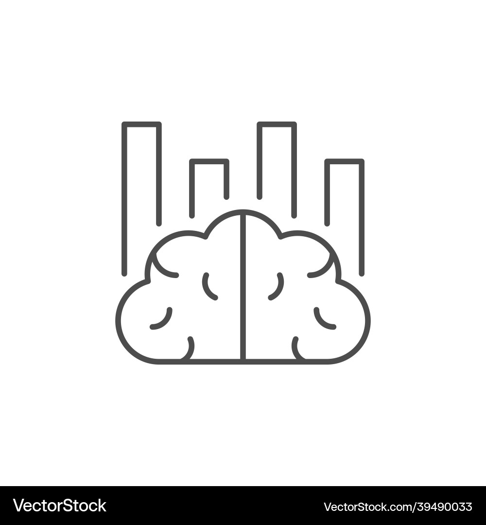 Data analytics line outline icon vector image