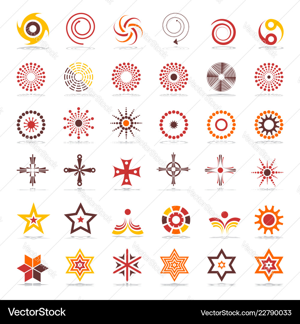 Design elements set Design elements set Vector Image