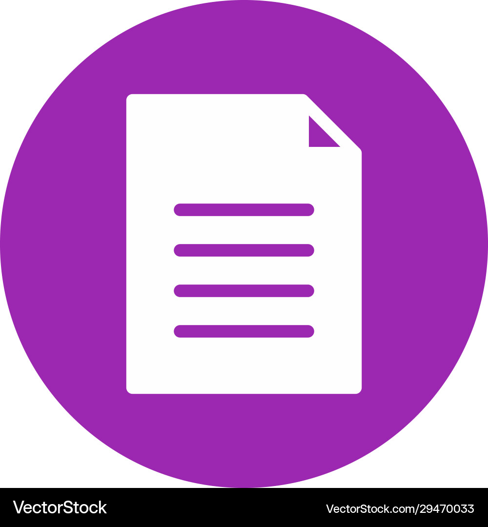 Document icon isolated on background vector image