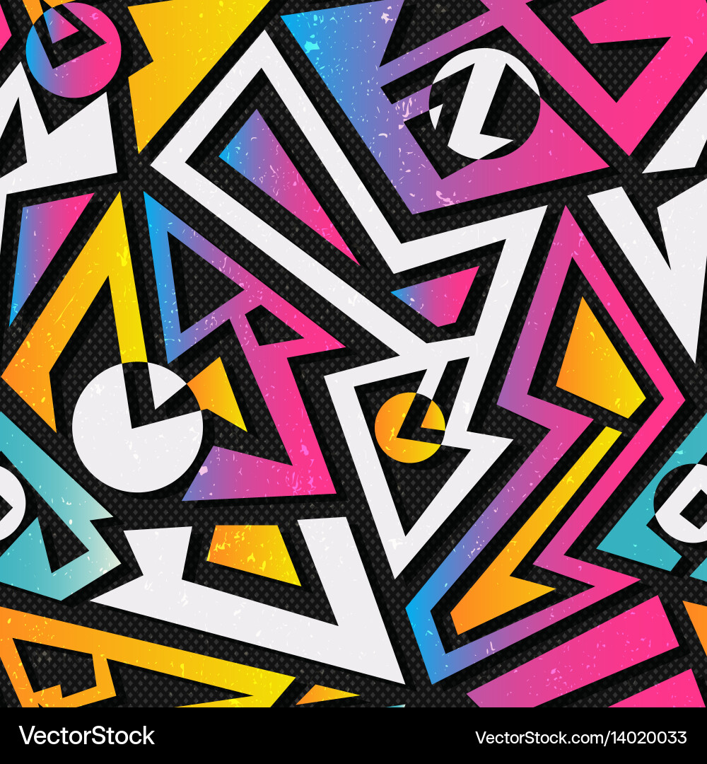 Geometric Pattern - Colorful Spectrum Vector Image
