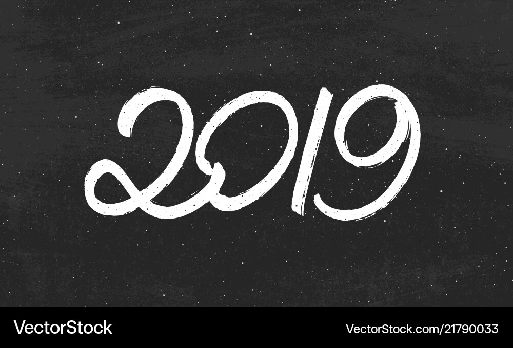 Happy new year 2019 greeting card Happy new year 2019 greeting card vector image