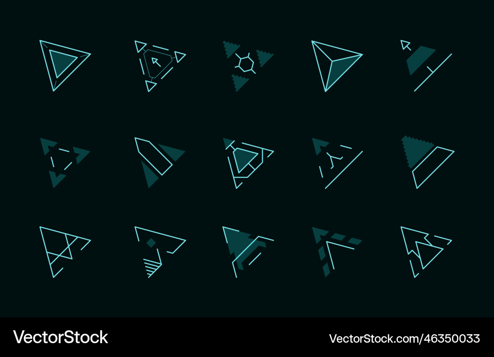 Hud Spiel Cursor Interface Pointer Zeichen Hud Spiel Cursor Interface Pointer Zeichen vektorbild