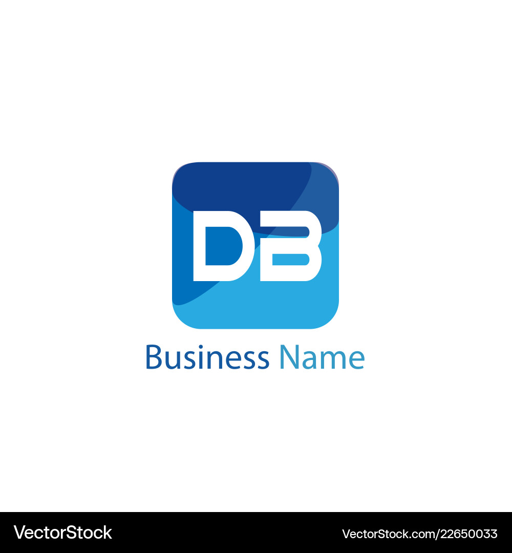 Initial letter db logo template design Initial letter db logo template design vector image