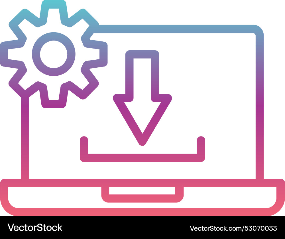 Install line gradient design Vector Image
