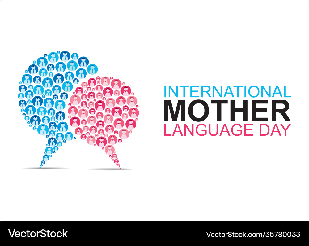 International mother language day vector image