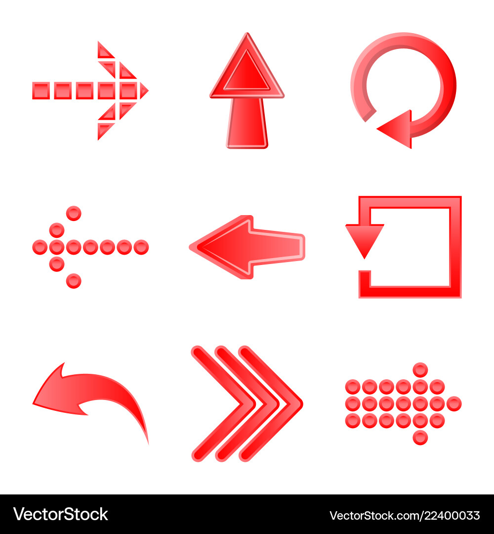 Isolated object of element and arrow symbol set Isolated object of element and arrow symbol set vector image