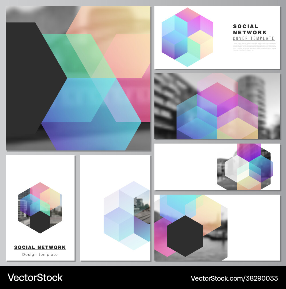 Layouts modern social network mockups Layouts modern social network mockups vector image