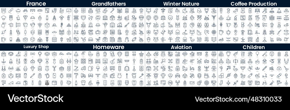 Linear style icons pack in this bundle include Linear style icons pack in this bundle include vector image