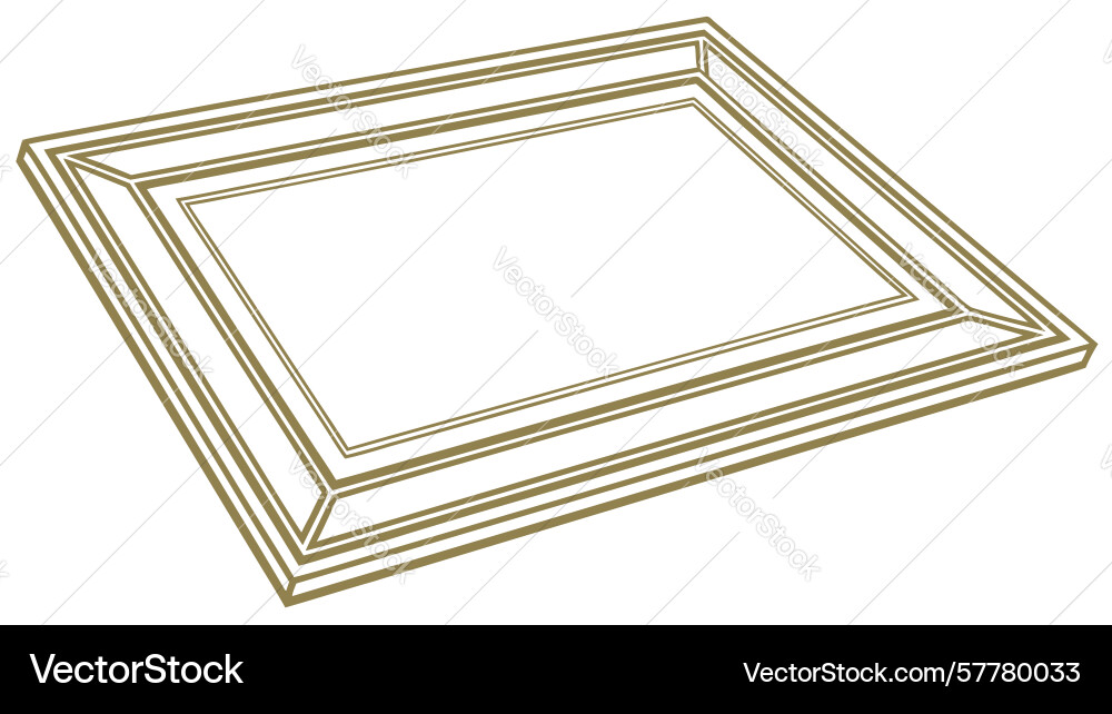 Modern rectangular frame with textured edge vector image