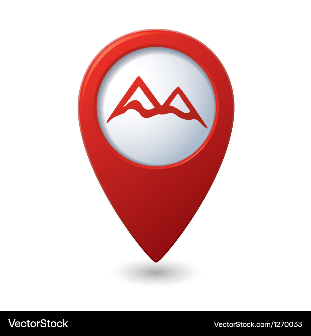 Mountain Navigation Pointer vector image