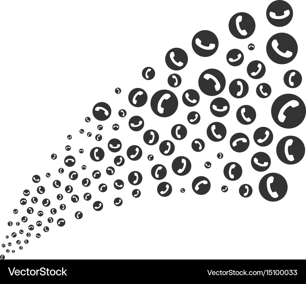 Phone number source stream Vector Image