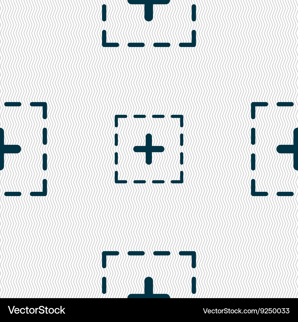 Plus in square icon sign seamless pattern