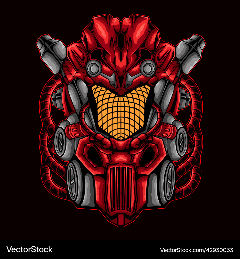 Robot mechanical transformer Vector Image