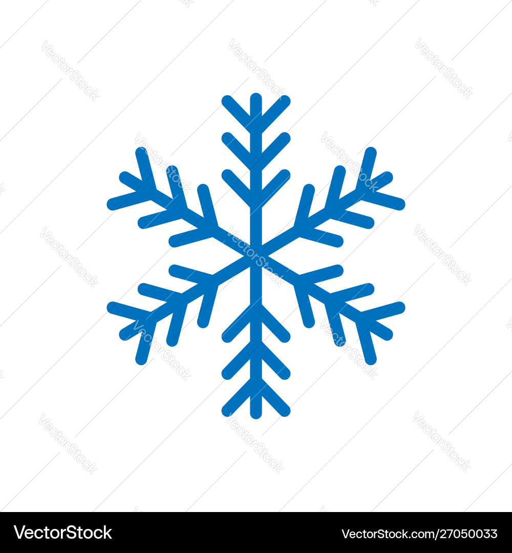 Snowflake sign blue icon isolated Royalty Free Vector Image