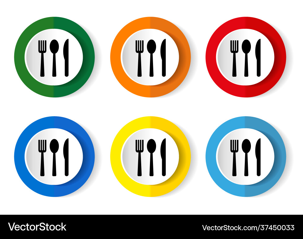 Spoon fork and knife icon for web computer Vector Image