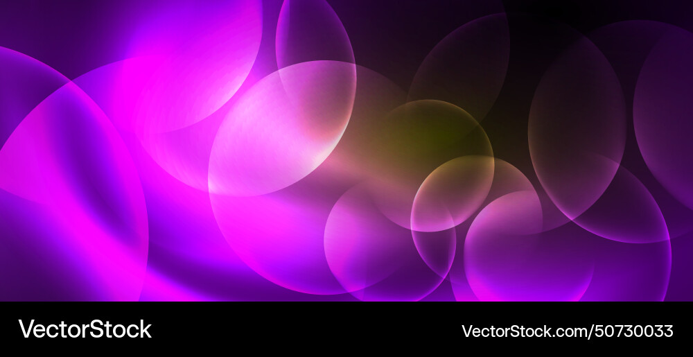 Techno concept with neon circles geometric design Vector Image