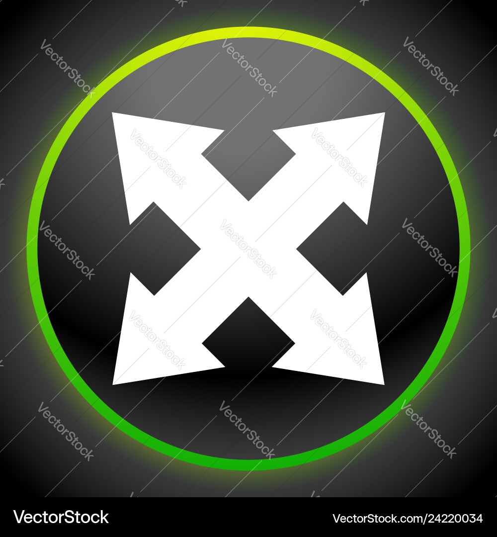 4-way arrow as expand resize adjustment alignment 4-way arrow as expand resize adjustment alignment vector image