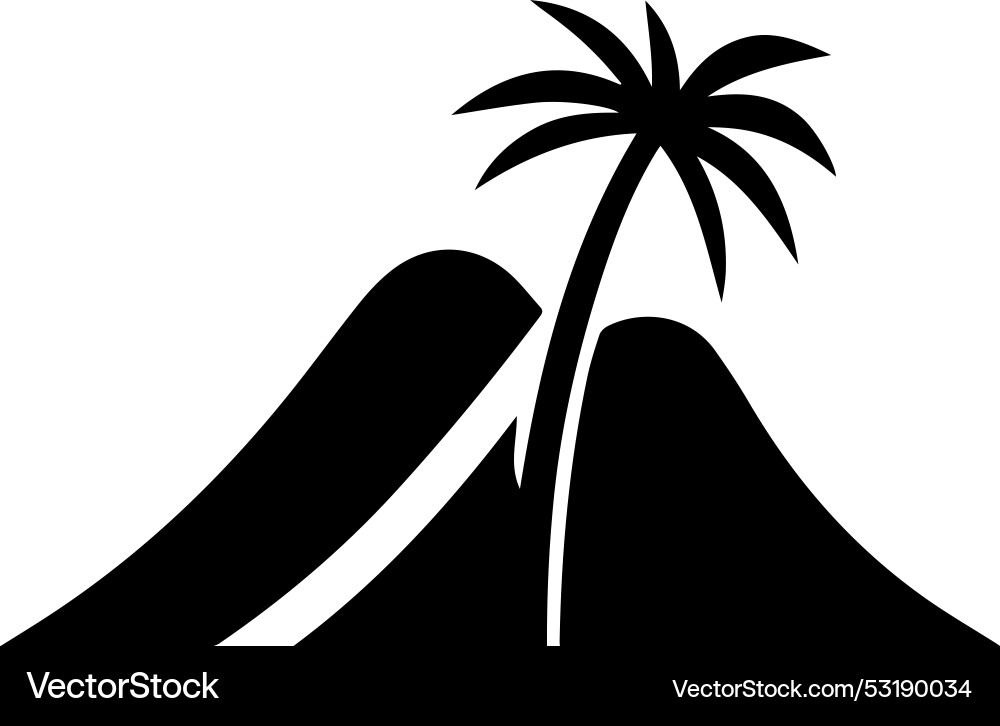 A mountain and tree image design Vector Image