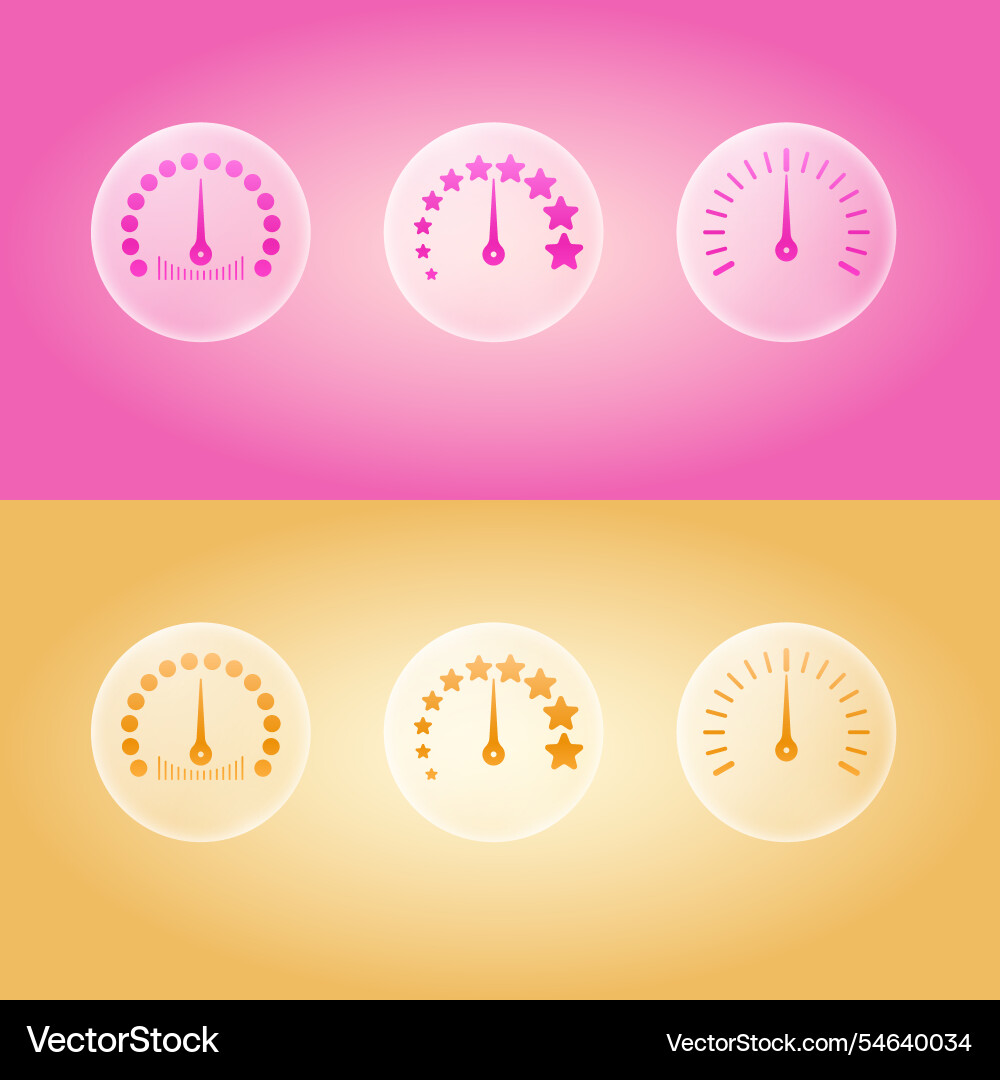 A set of different speedometers for design A set of different speedometers for design vector image