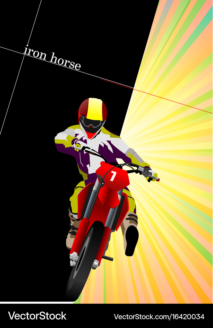 Abstract background with motorcycle image Vector Image