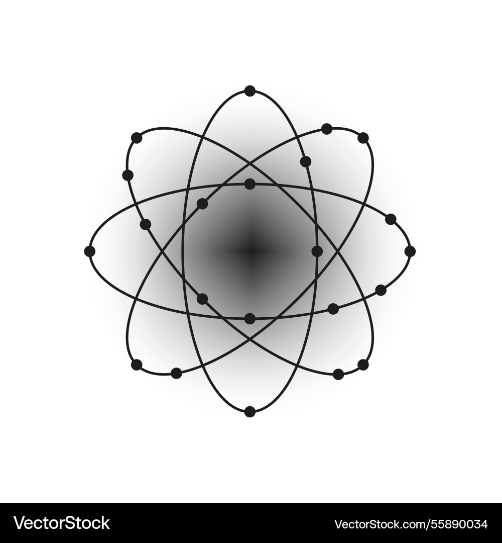 Atom structure icon scientific orbit shape Atom structure icon scientific orbit shape vector image
