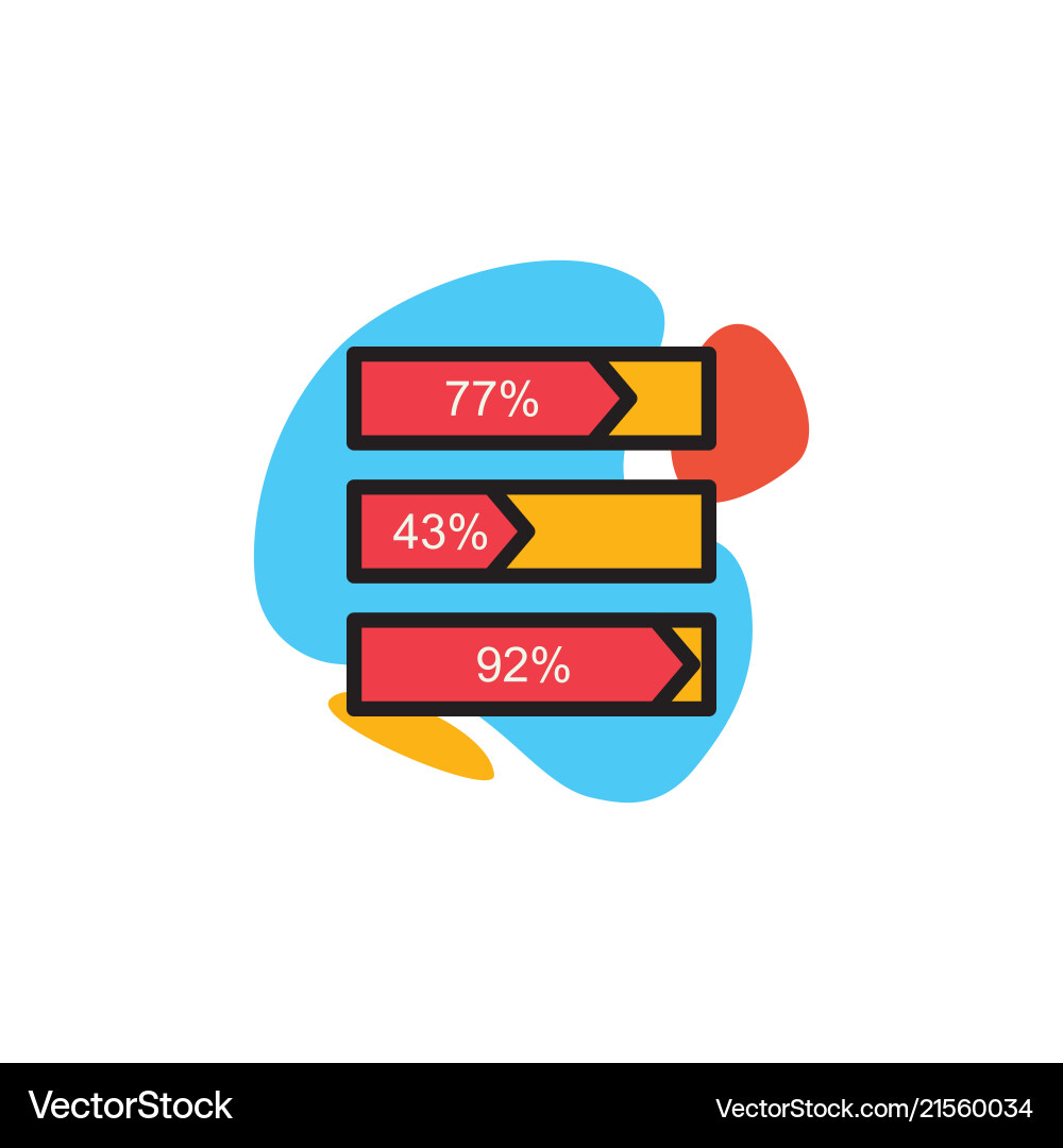Colorful business icons line graphics juicy Colorful business icons line graphics juicy vector image