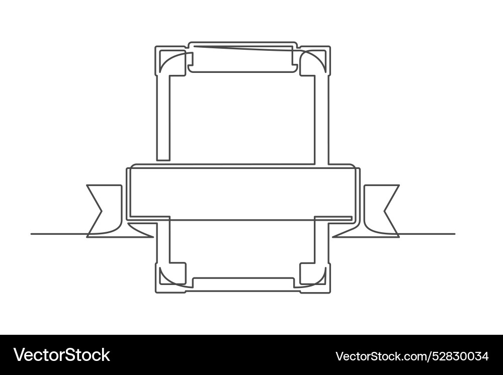 Continuous drawing of one line a document Continuous drawing of one line a document vector image