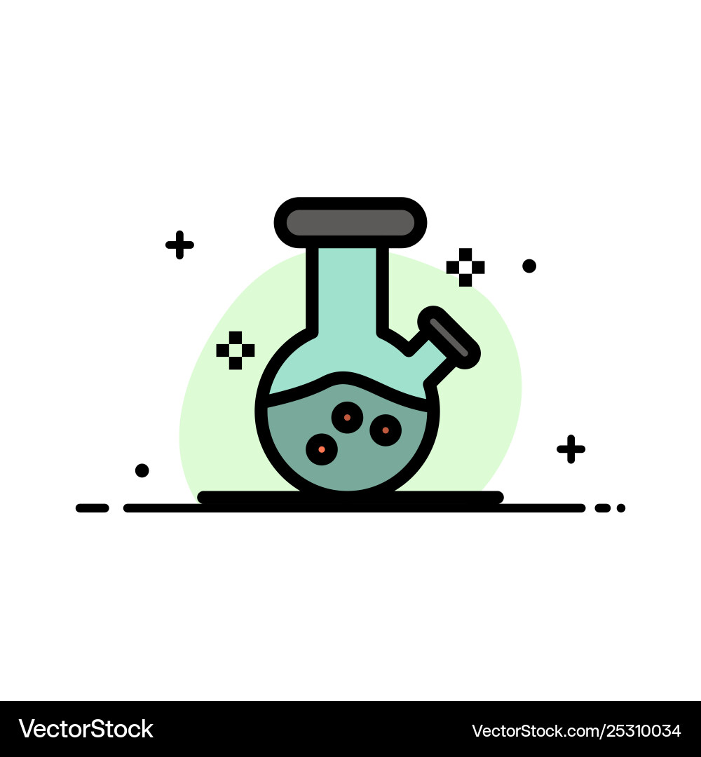 Demo flask lab potion business flat line filled Demo flask lab potion business flat line filled Vector Image