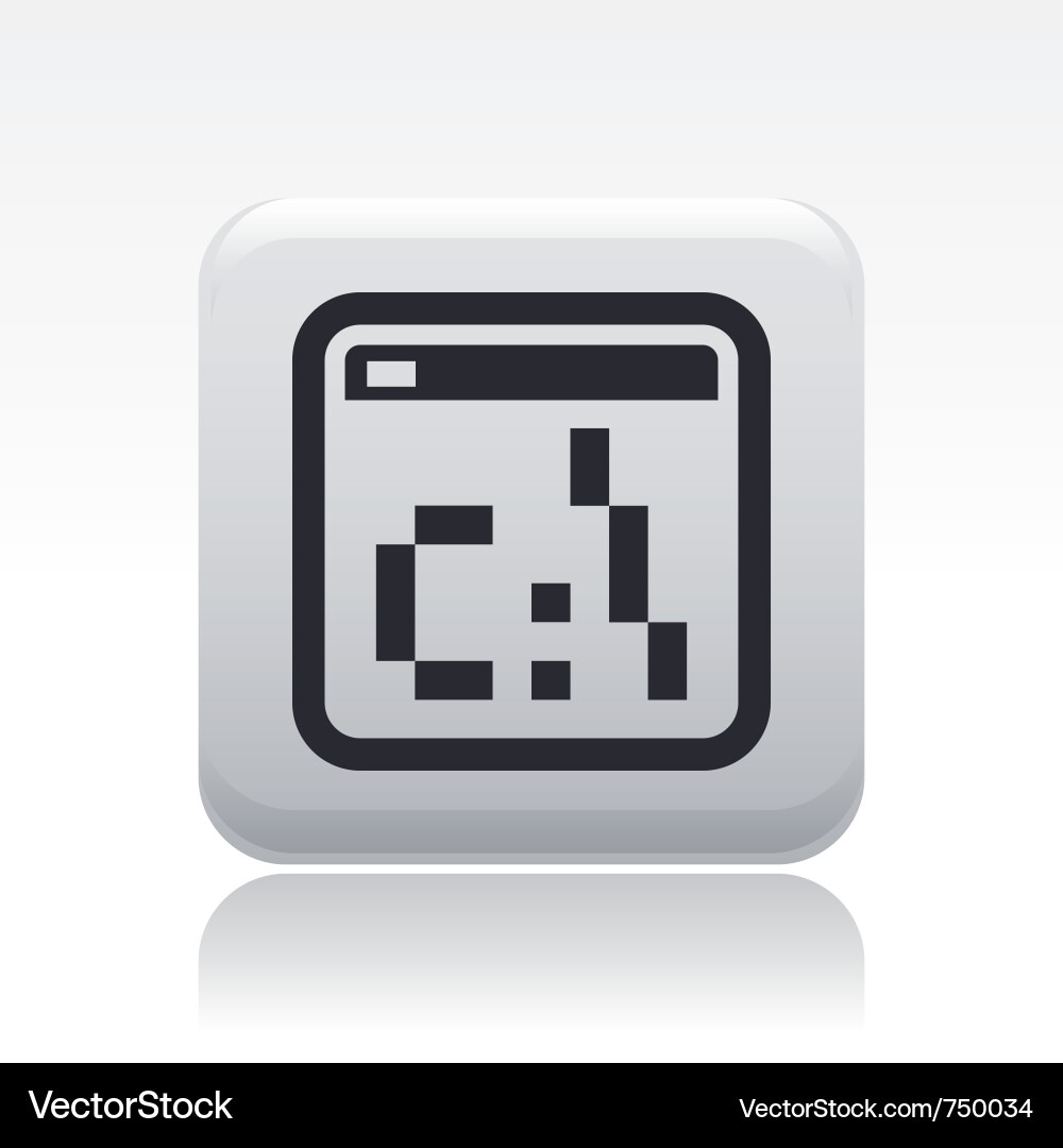 Dos pixel icon vector image