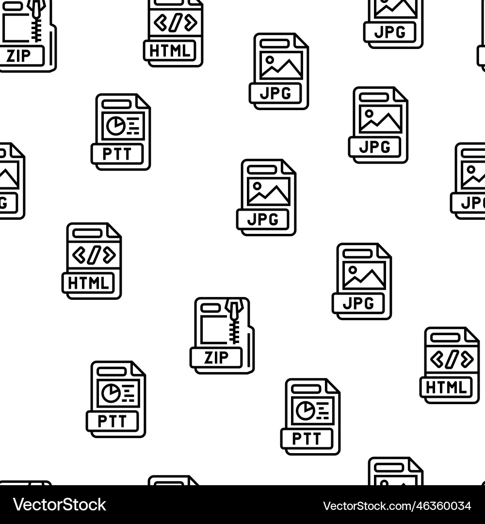 File format document seamless pattern File format document seamless pattern vector image