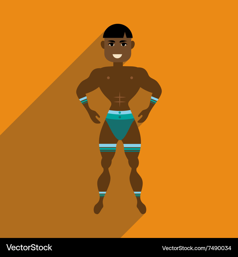 Flat web icon with long shadow dancer man Vector Image