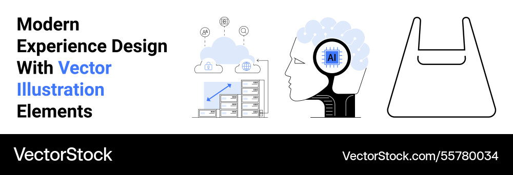 Futuristic design concepts featuring ai data Futuristic design concepts featuring ai data vector image