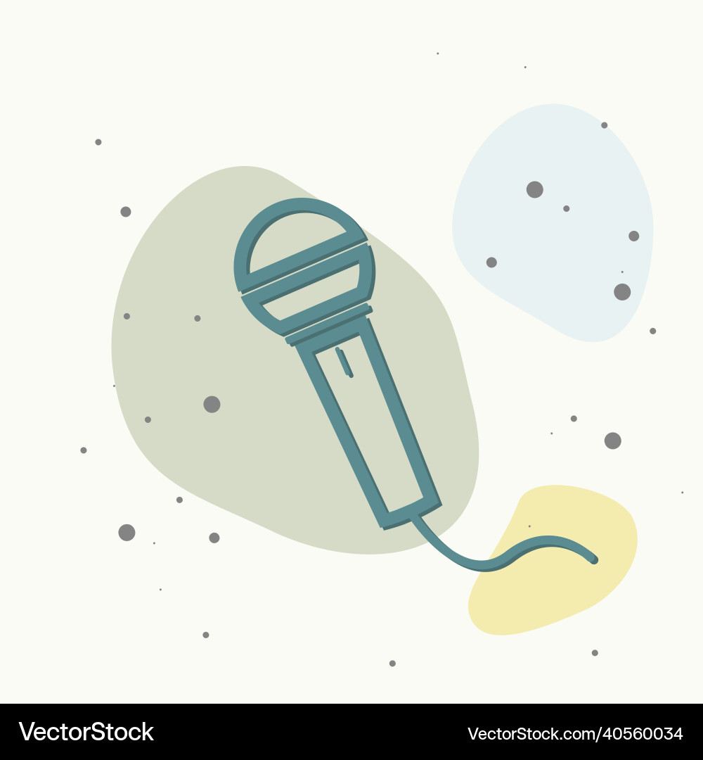 Image of microphone on multicolored background Image of microphone on multicolored background Vector Image