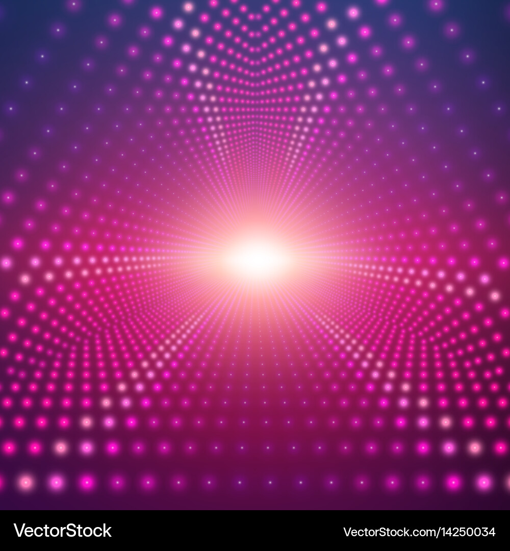 Infinite triangular tunnel vector image