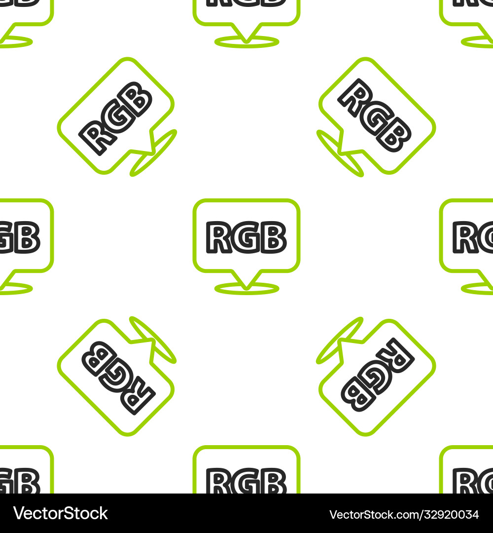 Line speech bubble with rgb and cmyk color mixing Line speech bubble with rgb and cmyk color mixing vector image