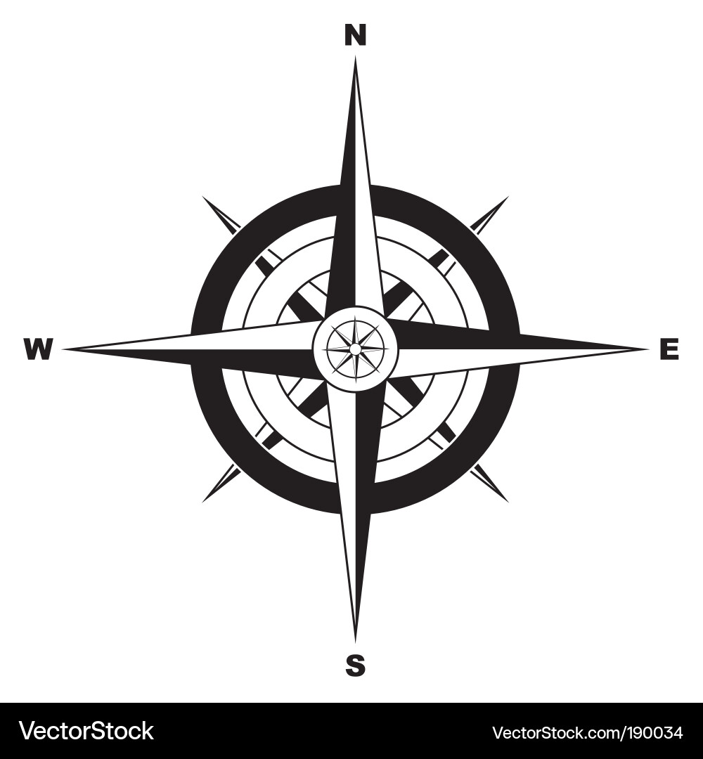 Navigation Compass Icon Vector Image
