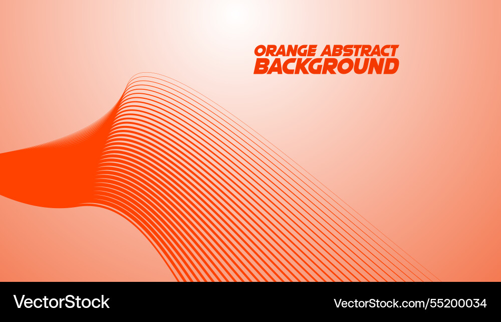 Orange gradient with curve line abstract Vector Image