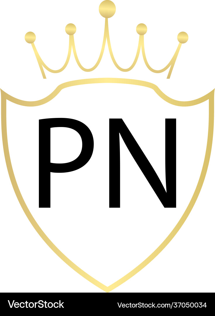 Pn Brief Logo Design mit einfachem Stil Pn Brief Logo Design mit einfachem Stil vektorbild