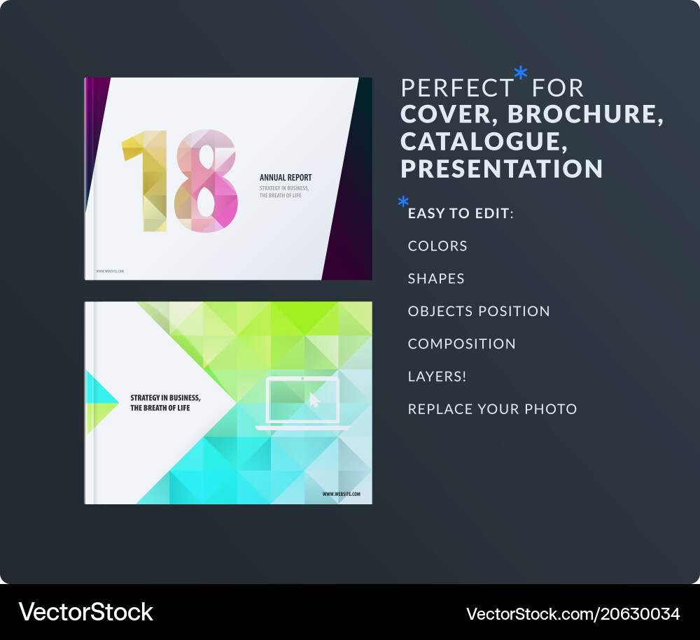 Presentation abstract set of modern vector image