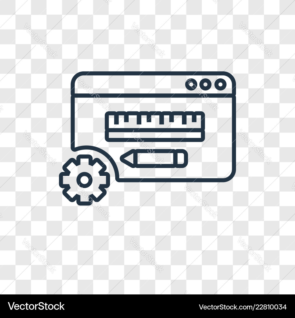 Prototype concept linear icon isolated Prototype concept linear icon isolated vector image