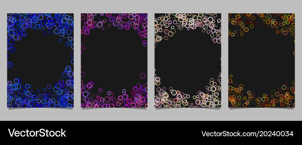 Random circle background round brochure border vector image