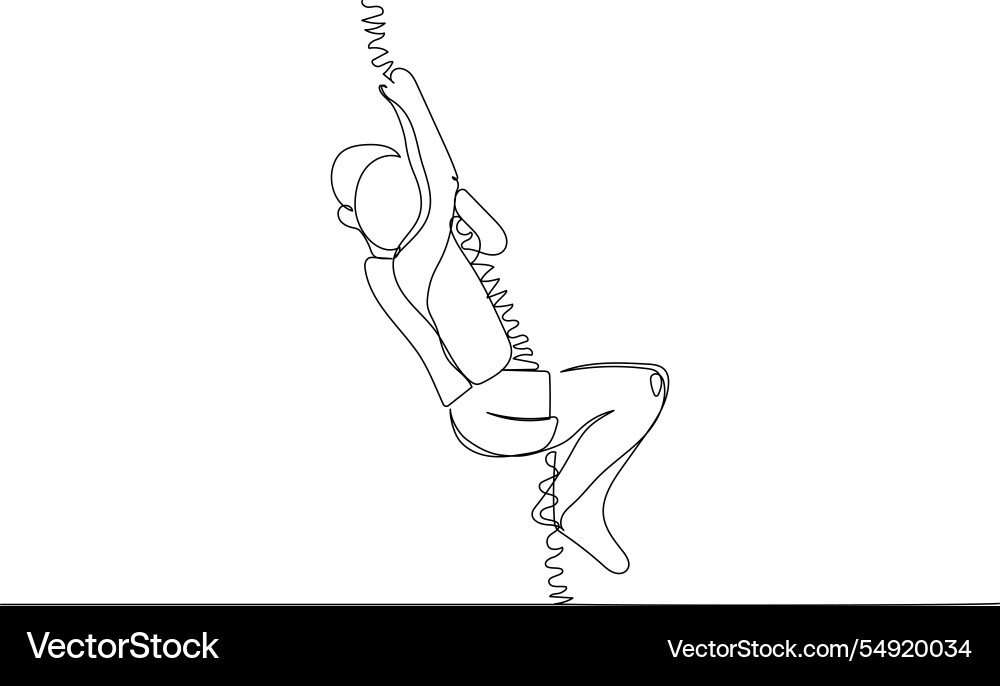 Student climbing a rope physical education lesson Student climbing a rope physical education lesson Vector Image