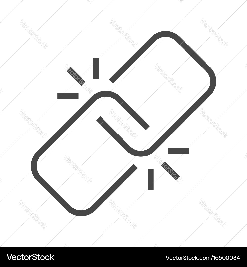 Thin Line Link Icon Vector Image